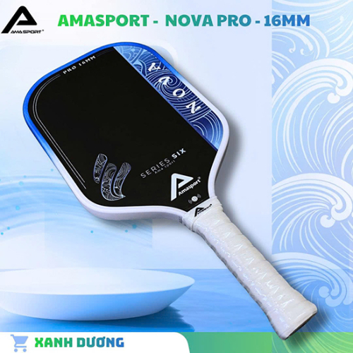 Vợt pickleball AMA SPORT NOVA PRO - 16mm - Viền xanh dương