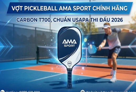 Vợt Pickleball AMA Sport Chính Hãng – Carbon T700, Chuẩn USAPA Thi Đấu 2026 
